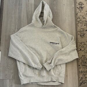 Essentials Light Gray Men's Hoodie